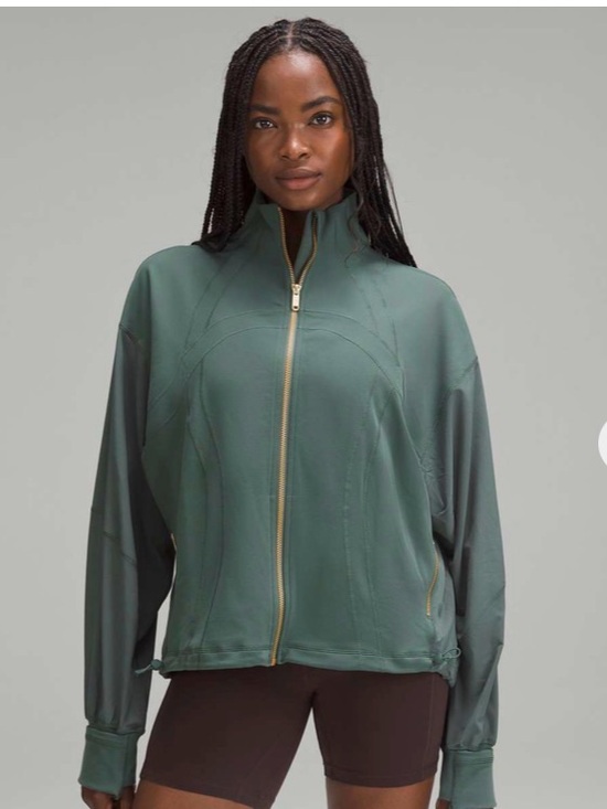 lululemon athletica Jackets & Blazers - Lululemon Teal Gold Zip Full Zip Jacket Size 2 Like New